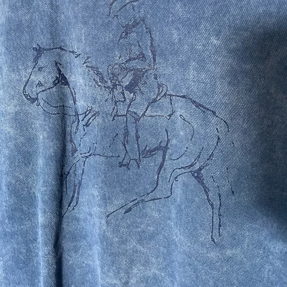 WEK Enterprises Classic Blue Polo Shirt with Horse Embroidery - Picture 4 of 7